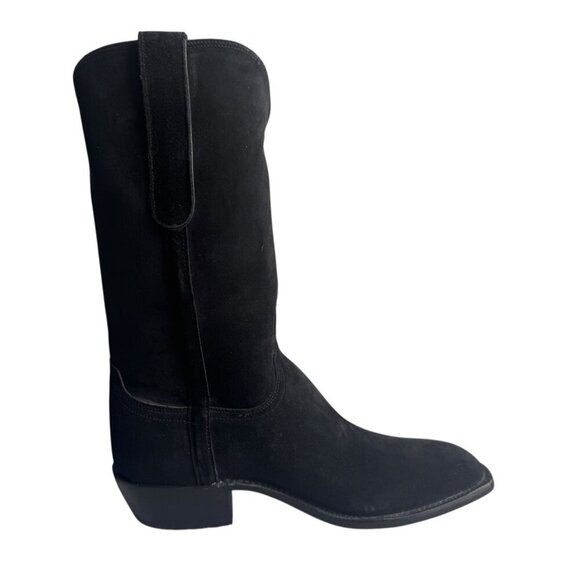 Lucchese x Chris Stapleton western cowboy Boot black Suede size 9.5 EE - Picture 10 of 16
